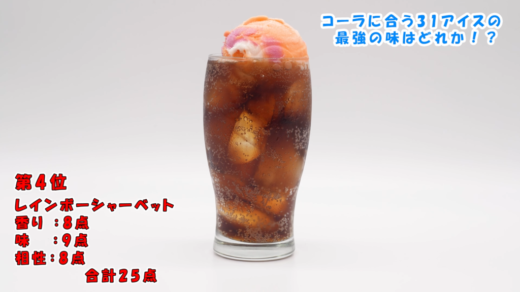 レインボーシャーベットコーラフロート