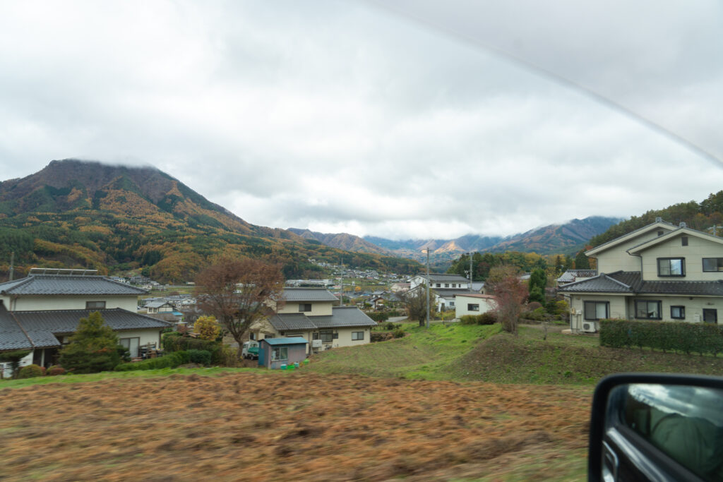 青木村、車窓